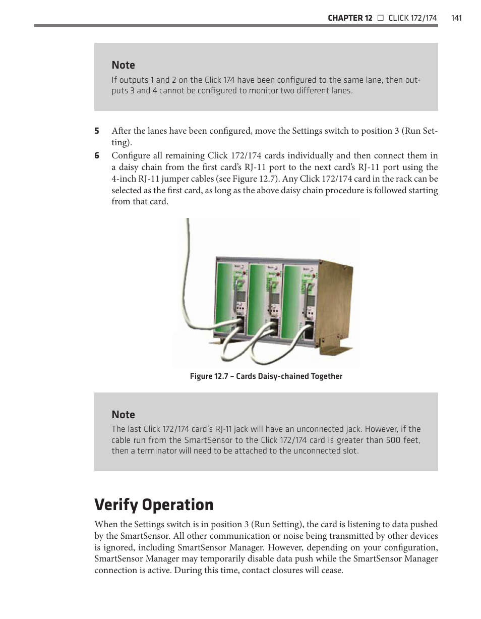 Verify operation | Wavetronix Click 400 (900 MHz radio) (CLK-400) - User Guide User Manual | Page 142 / 260