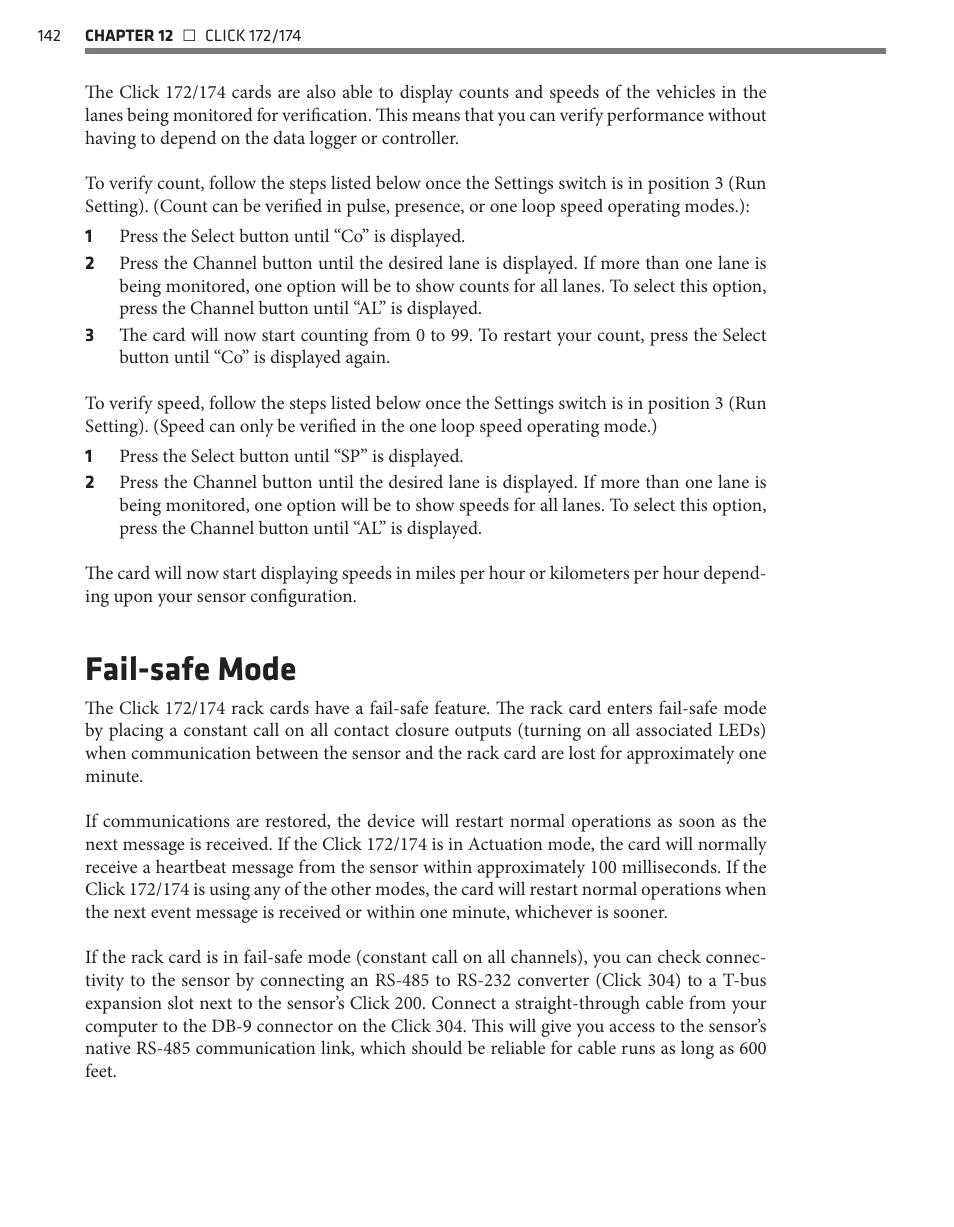 Fail-safe mode | Wavetronix Click 400 (900 MHz radio) (CLK-400) - User Guide User Manual | Page 143 / 260