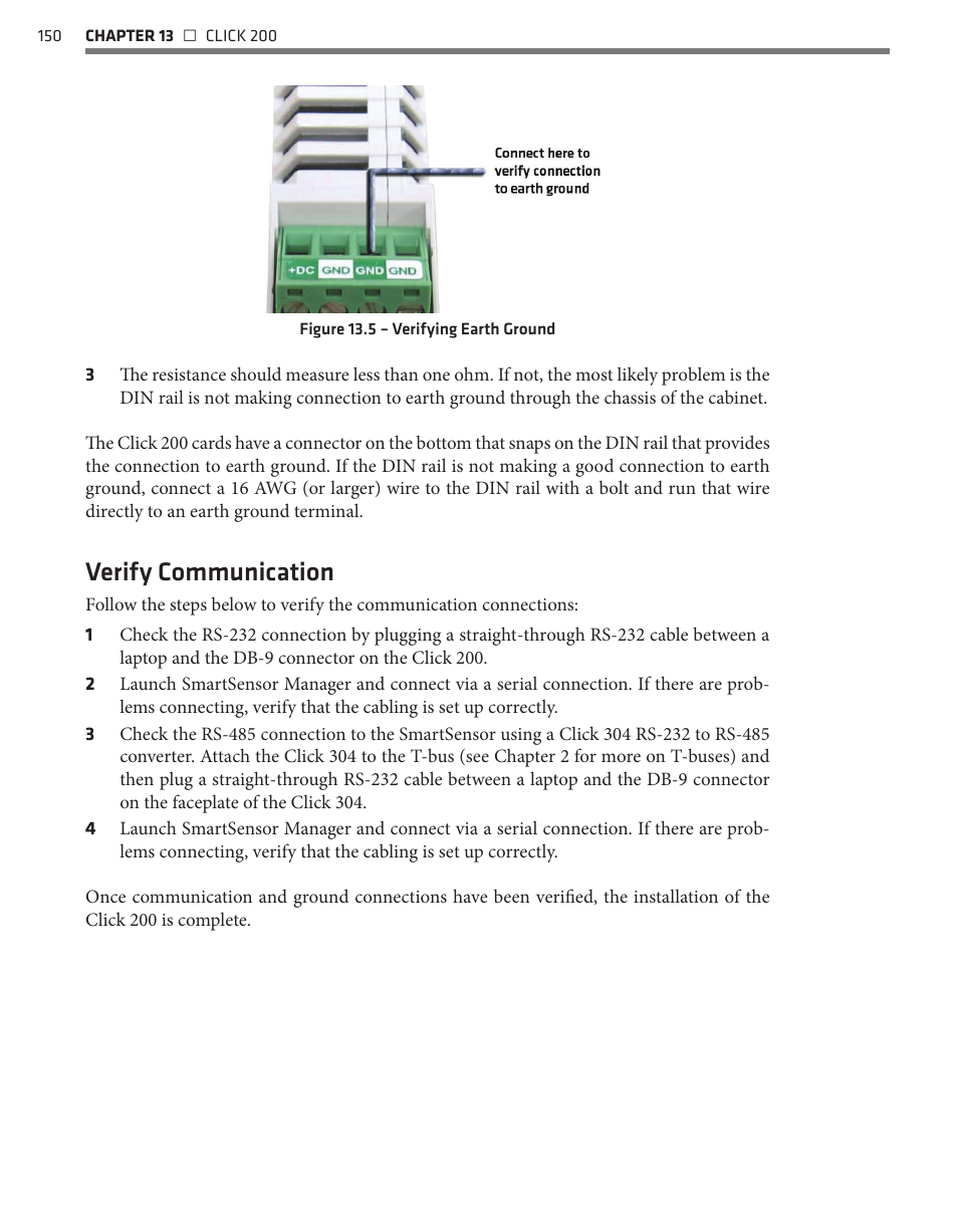 Verify communication | Wavetronix Click 400 (900 MHz radio) (CLK-400) - User Guide User Manual | Page 151 / 260