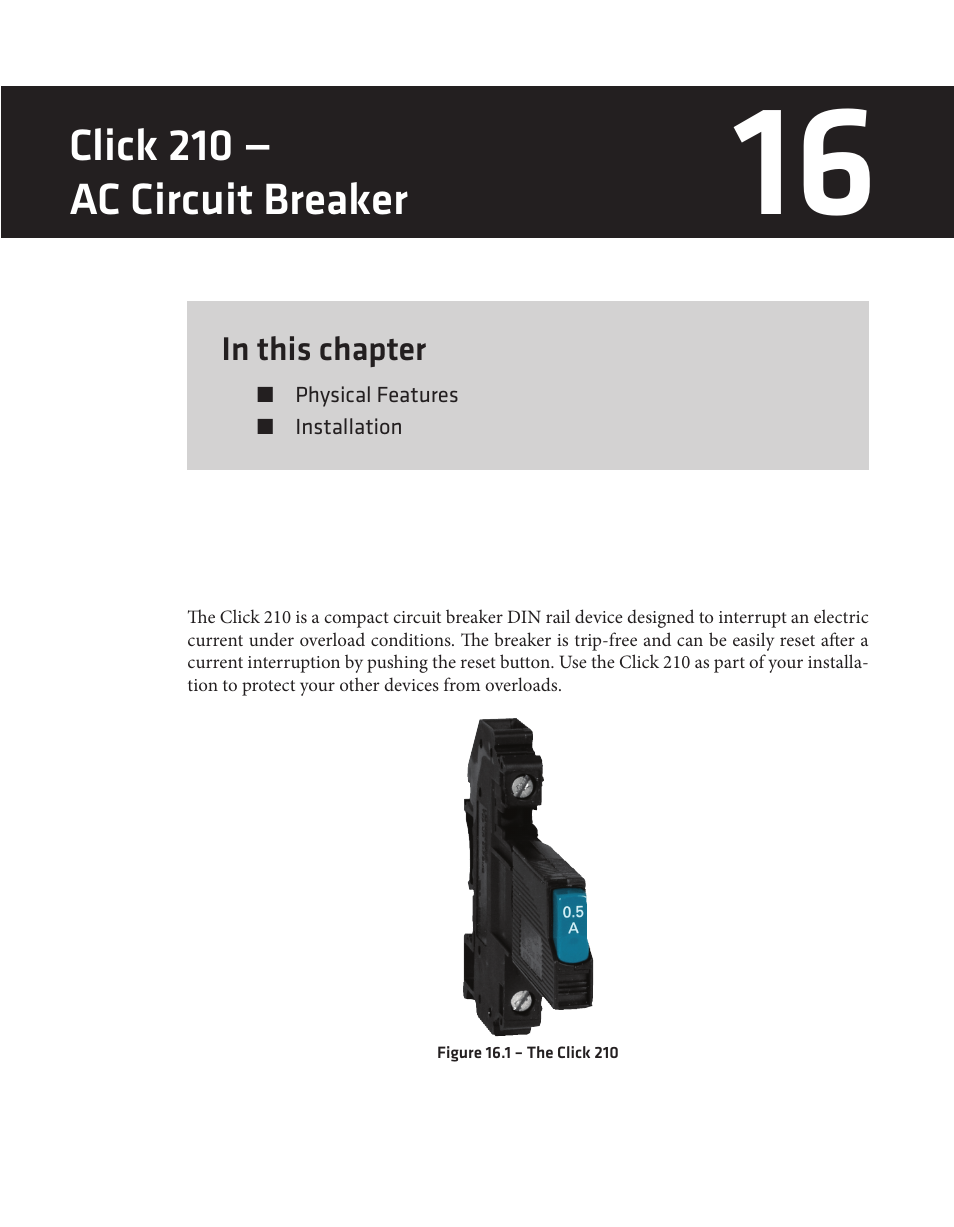 Click 210 — ac circuit breaker | Wavetronix Click 400 (900 MHz radio) (CLK-400) - User Guide User Manual | Page 162 / 260