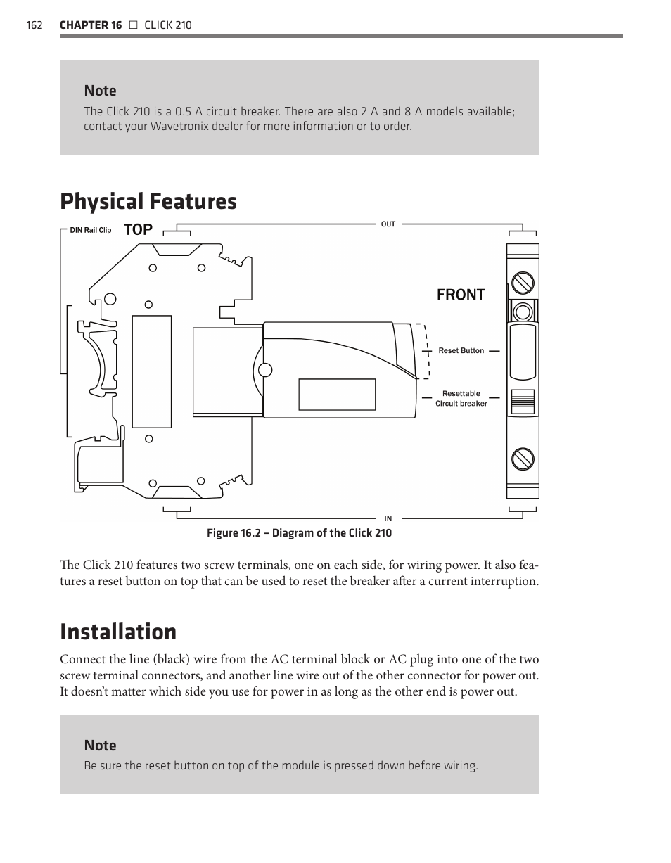 Physical features, Installation | Wavetronix Click 400 (900 MHz radio) (CLK-400) - User Guide User Manual | Page 163 / 260