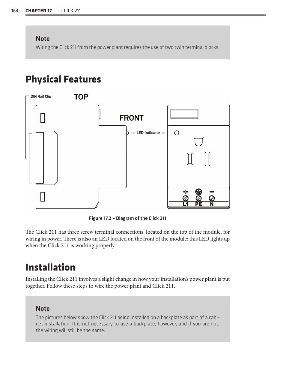 Physical features, Installation | Wavetronix Click 400 (900 MHz radio) (CLK-400) - User Guide User Manual | Page 165 / 260