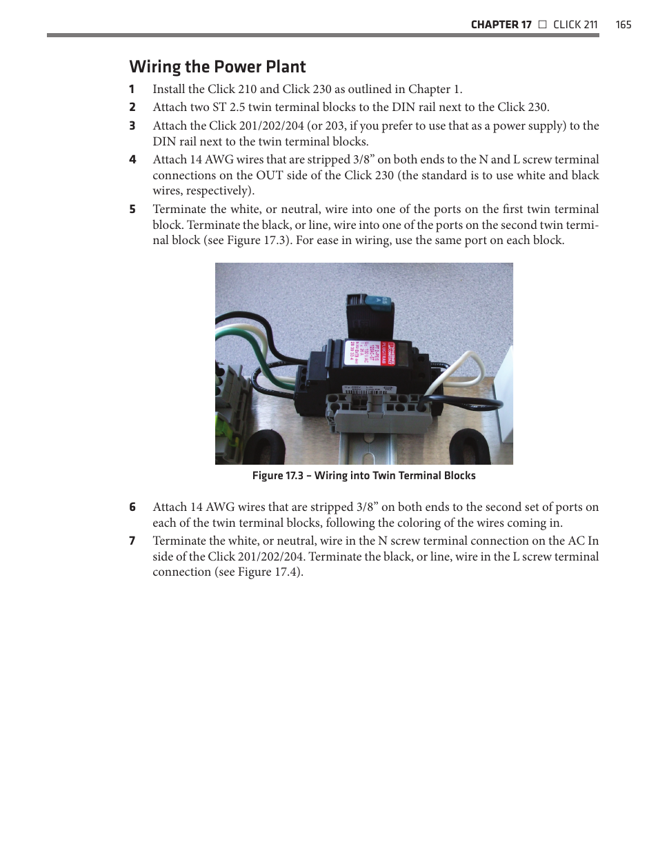 Wiring the power plant | Wavetronix Click 400 (900 MHz radio) (CLK-400) - User Guide User Manual | Page 166 / 260