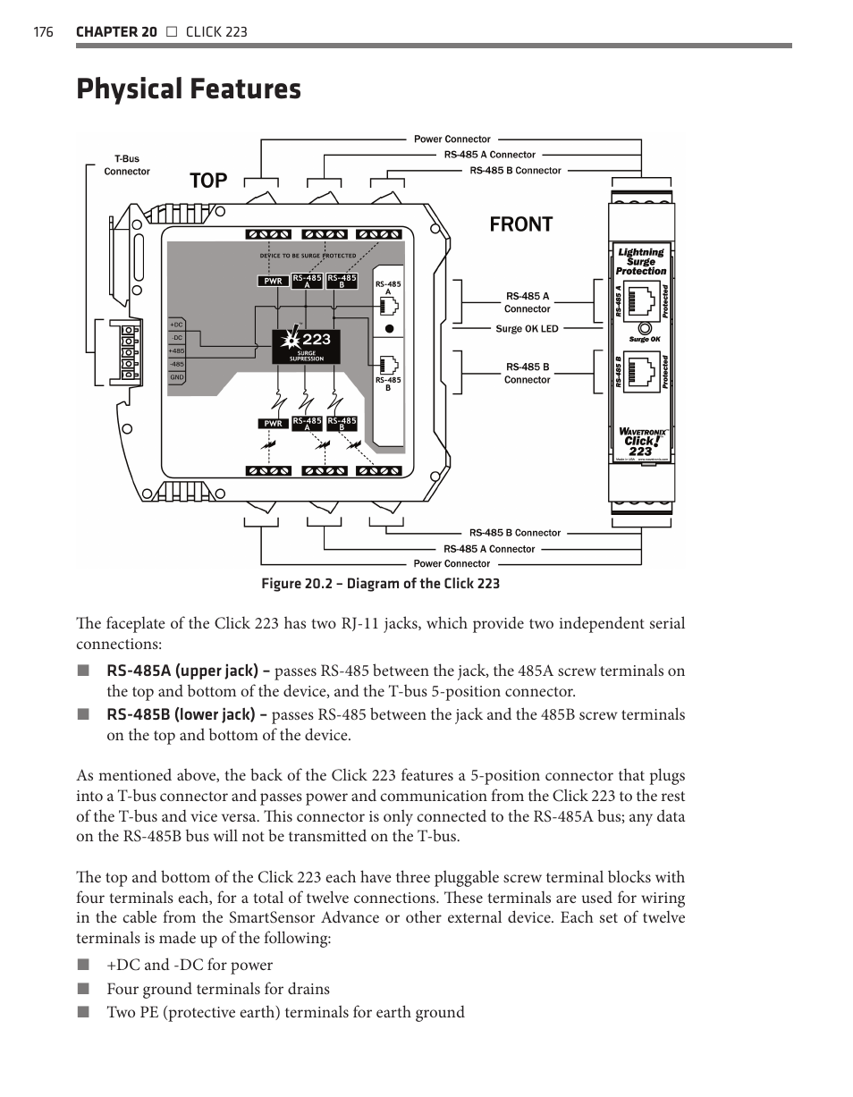 Physical features | Wavetronix Click 400 (900 MHz radio) (CLK-400) - User Guide User Manual | Page 177 / 260