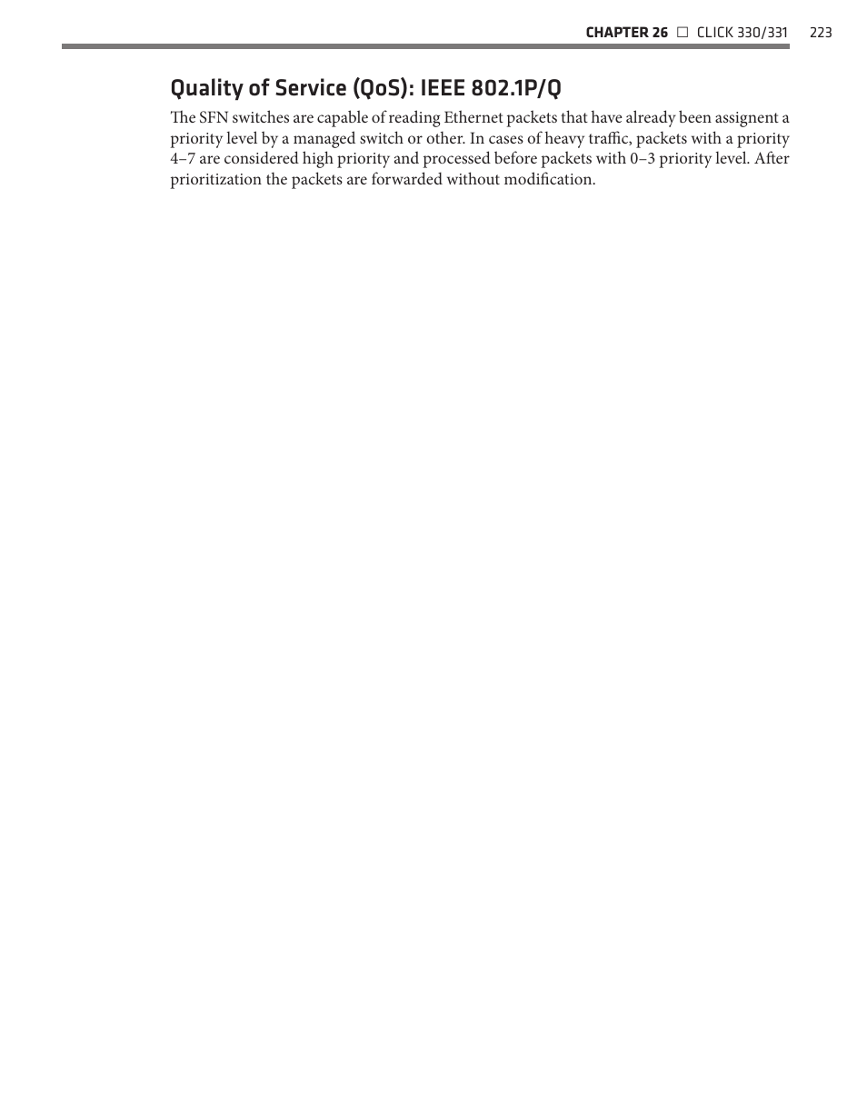 Quality of service (qos): ieee 802.1p/q | Wavetronix Click 400 (900 MHz radio) (CLK-400) - User Guide User Manual | Page 224 / 260