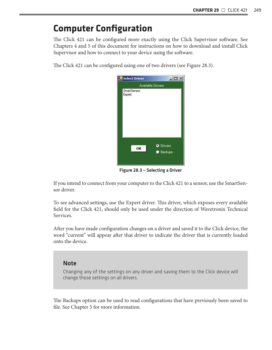 Computer configuration | Wavetronix Click 400 (900 MHz radio) (CLK-400) - User Guide User Manual | Page 250 / 260