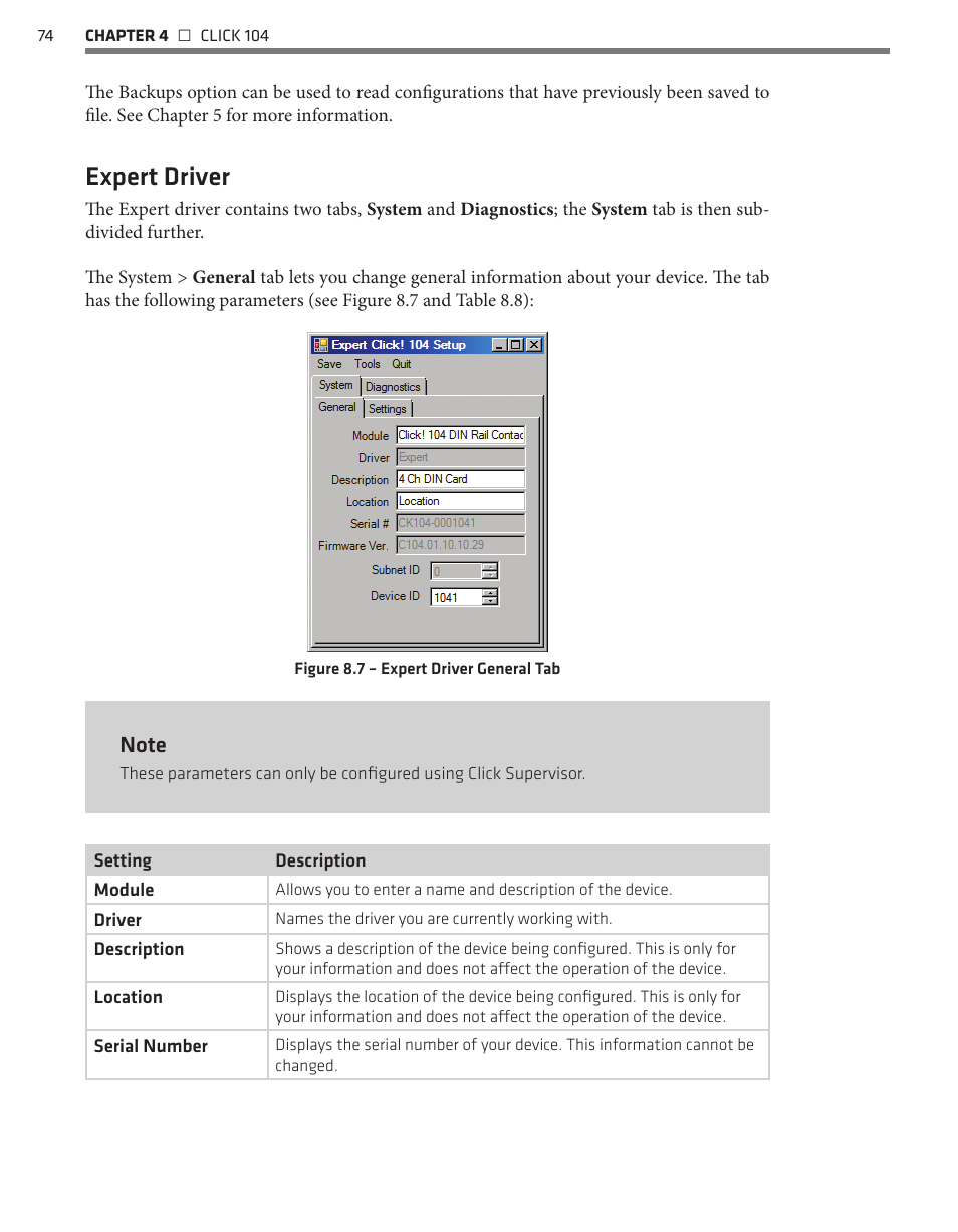 Expert driver | Wavetronix Click 400 (900 MHz radio) (CLK-400) - User Guide User Manual | Page 75 / 260