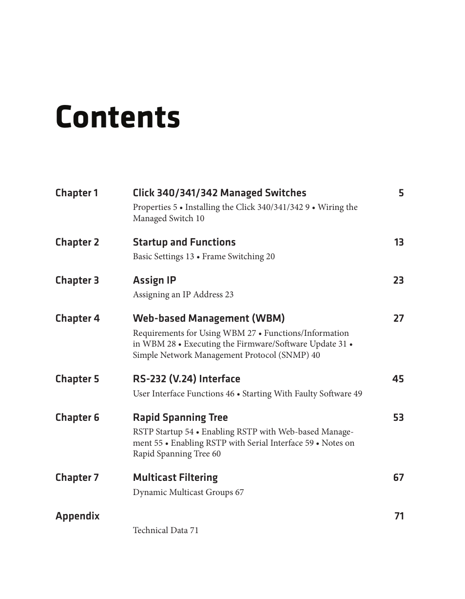 Wavetronix Click 342 (lean managed ethernet switch) (CLK-342) - Managed Switches User Guide User Manual | Page 4 / 76