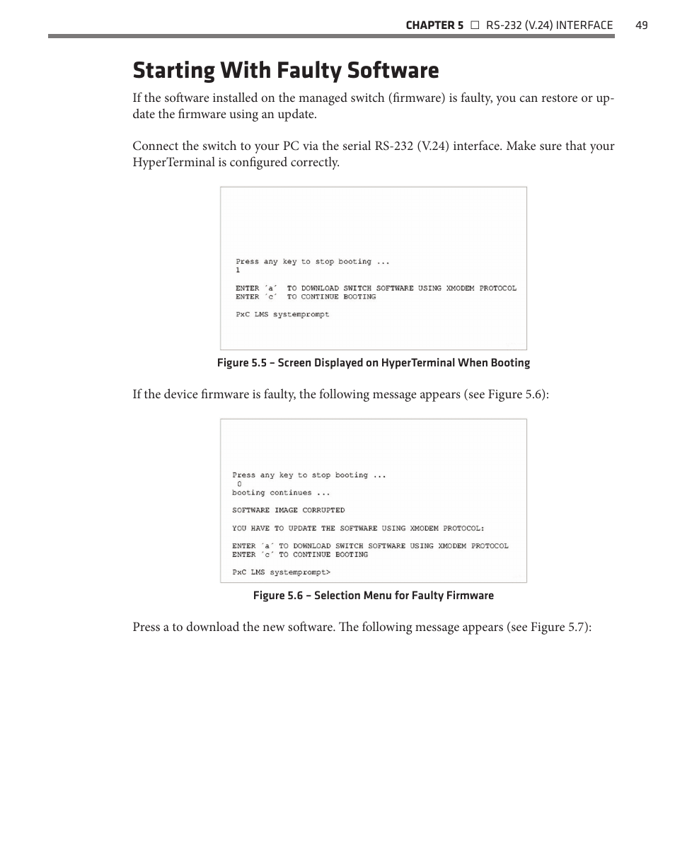 Starting with faulty software | Wavetronix Click 342 (lean managed ethernet switch) (CLK-342) - Managed Switches User Guide User Manual | Page 50 / 76
