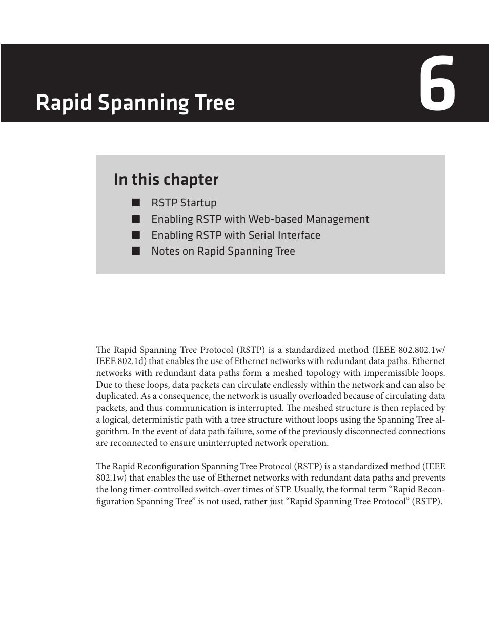 Rapid spanning tree | Wavetronix Click 342 (lean managed ethernet switch) (CLK-342) - Managed Switches User Guide User Manual | Page 54 / 76