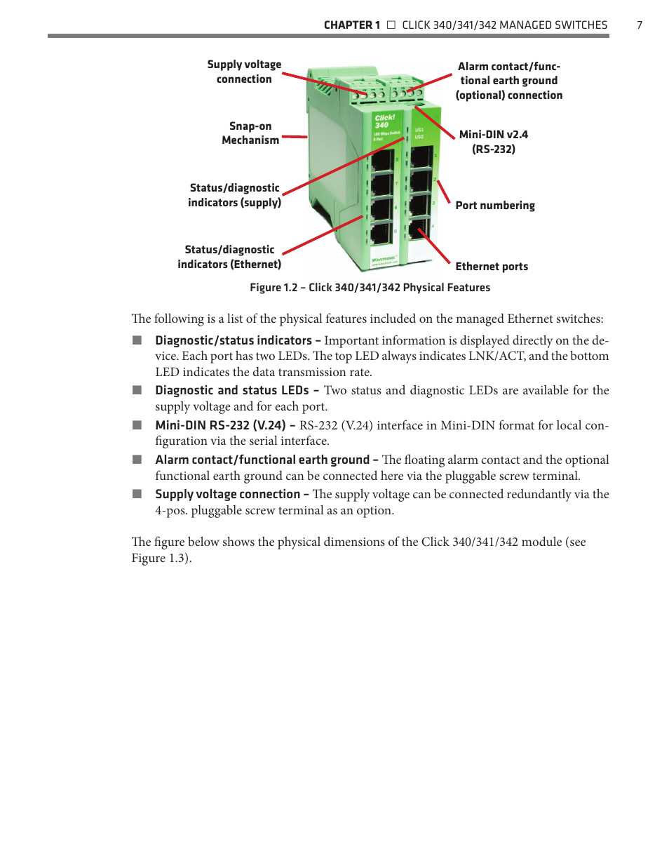 Wavetronix Click 342 (lean managed ethernet switch) (CLK-342) - Managed Switches User Guide User Manual | Page 8 / 76