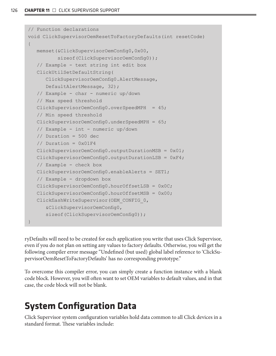 System configuration data | Wavetronix Click 500 (programmable controller) (CLK-500) - Developer Guide User Manual | Page 127 / 196