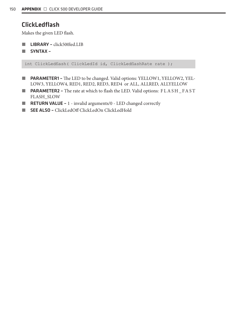 Clickledflash | Wavetronix Click 500 (programmable controller) (CLK-500) - Developer Guide User Manual | Page 151 / 196