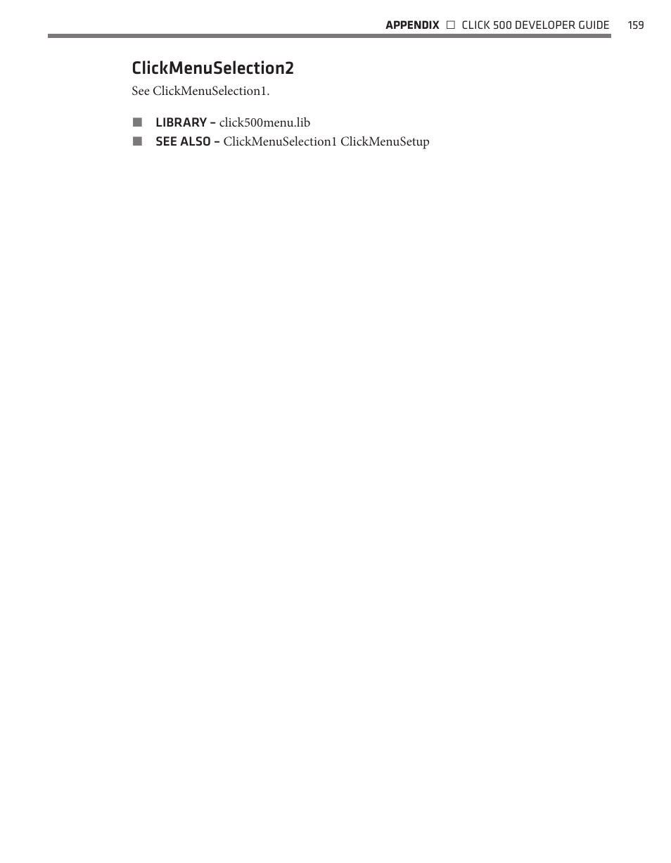 Clickmenuselection2 | Wavetronix Click 500 (programmable controller) (CLK-500) - Developer Guide User Manual | Page 160 / 196