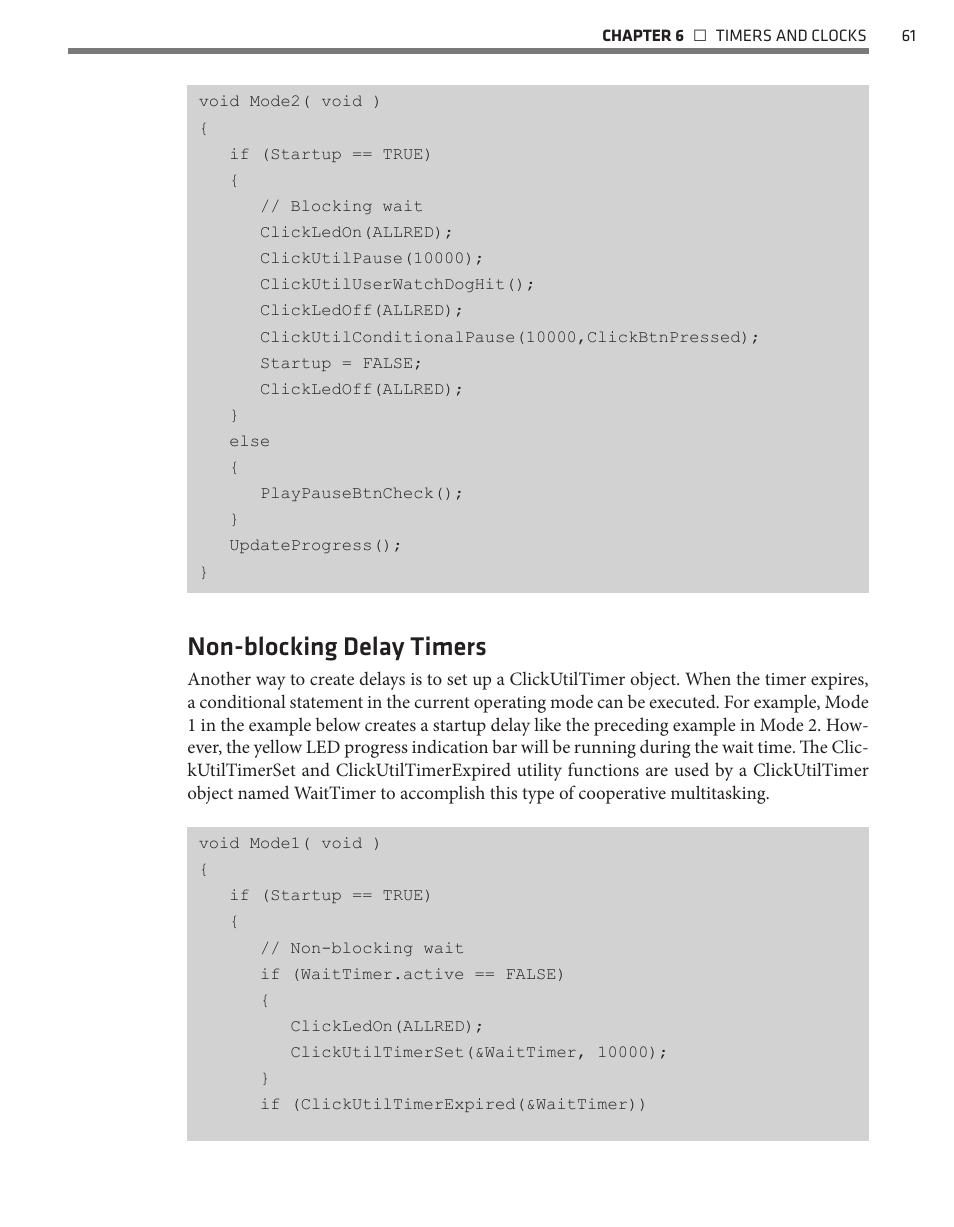 Non-blocking delay timers | Wavetronix Click 500 (programmable controller) (CLK-500) - Developer Guide User Manual | Page 62 / 196