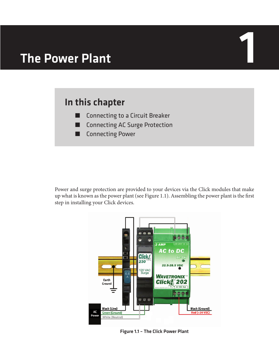 The power plant | Wavetronix Click 500 (programmable controller) (CLK-500) - User Guide User Manual | Page 10 / 134