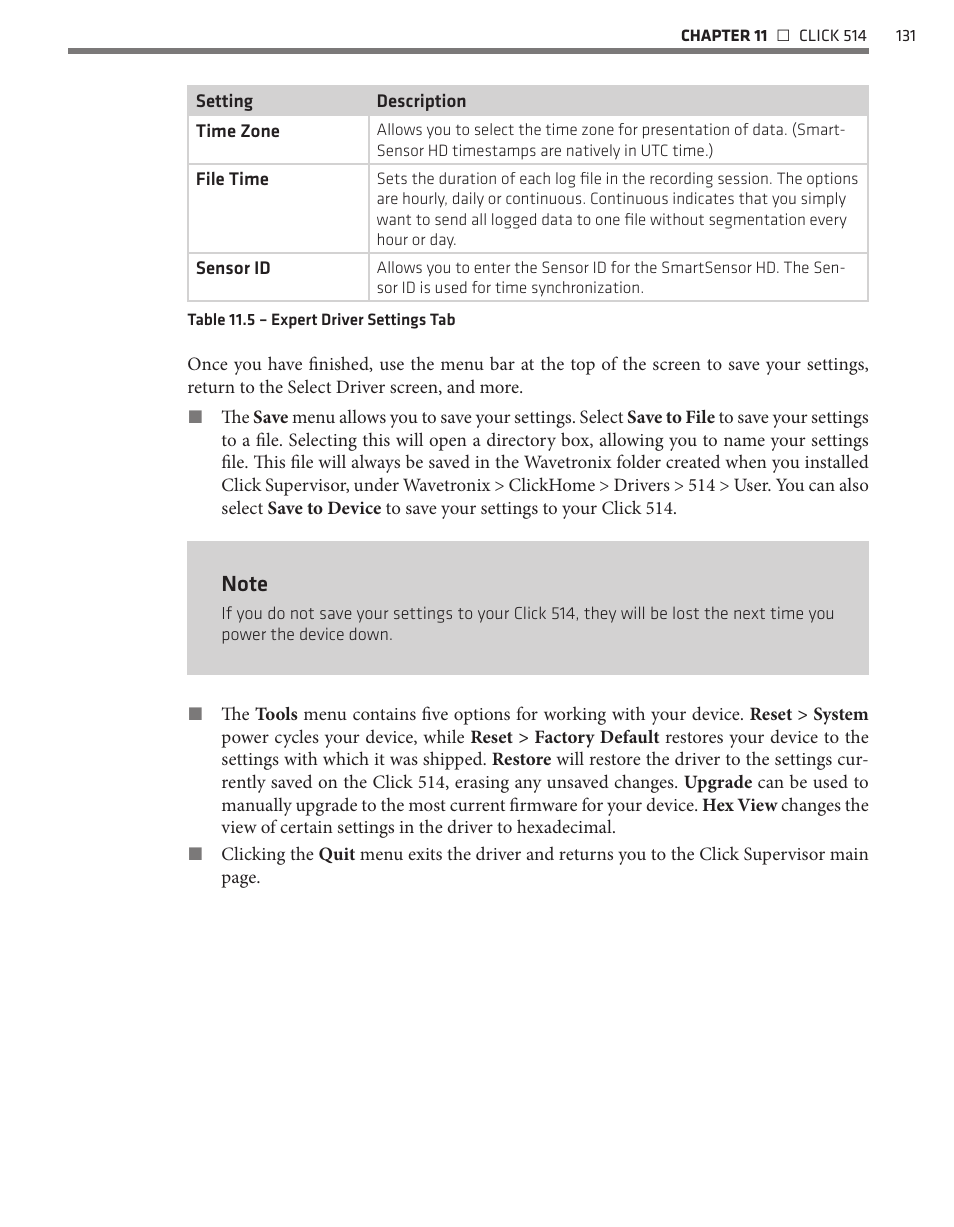 Wavetronix Click 500 (programmable controller) (CLK-500) - User Guide User Manual | Page 132 / 134