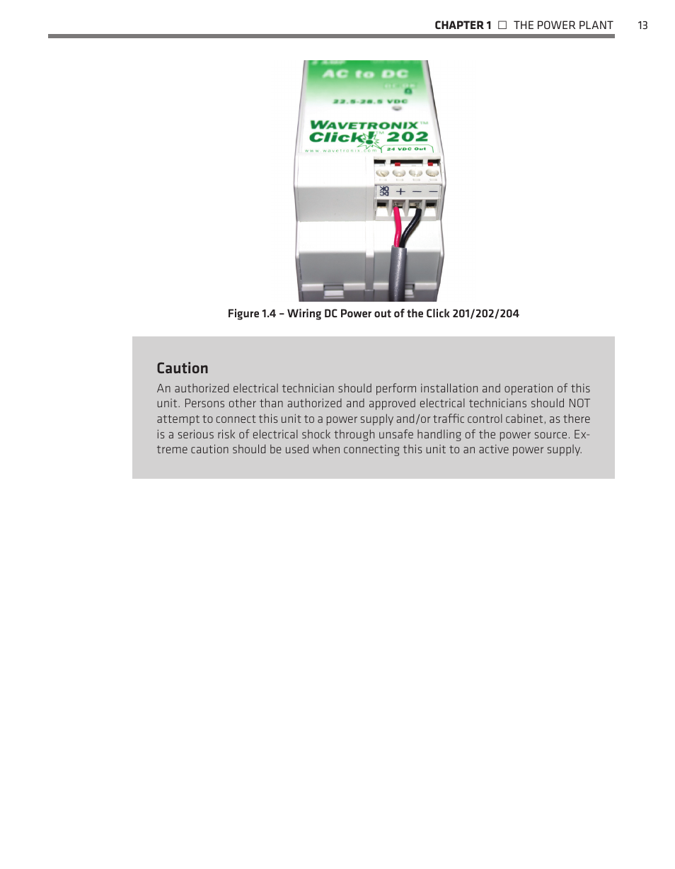 Caution | Wavetronix Click 500 (programmable controller) (CLK-500) - User Guide User Manual | Page 14 / 134