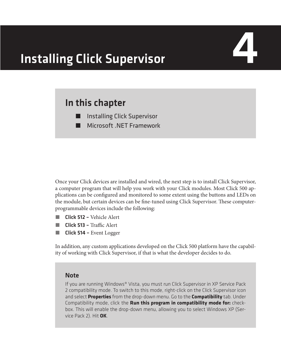 Installing click supervisor | Wavetronix Click 500 (programmable controller) (CLK-500) - User Guide User Manual | Page 24 / 134