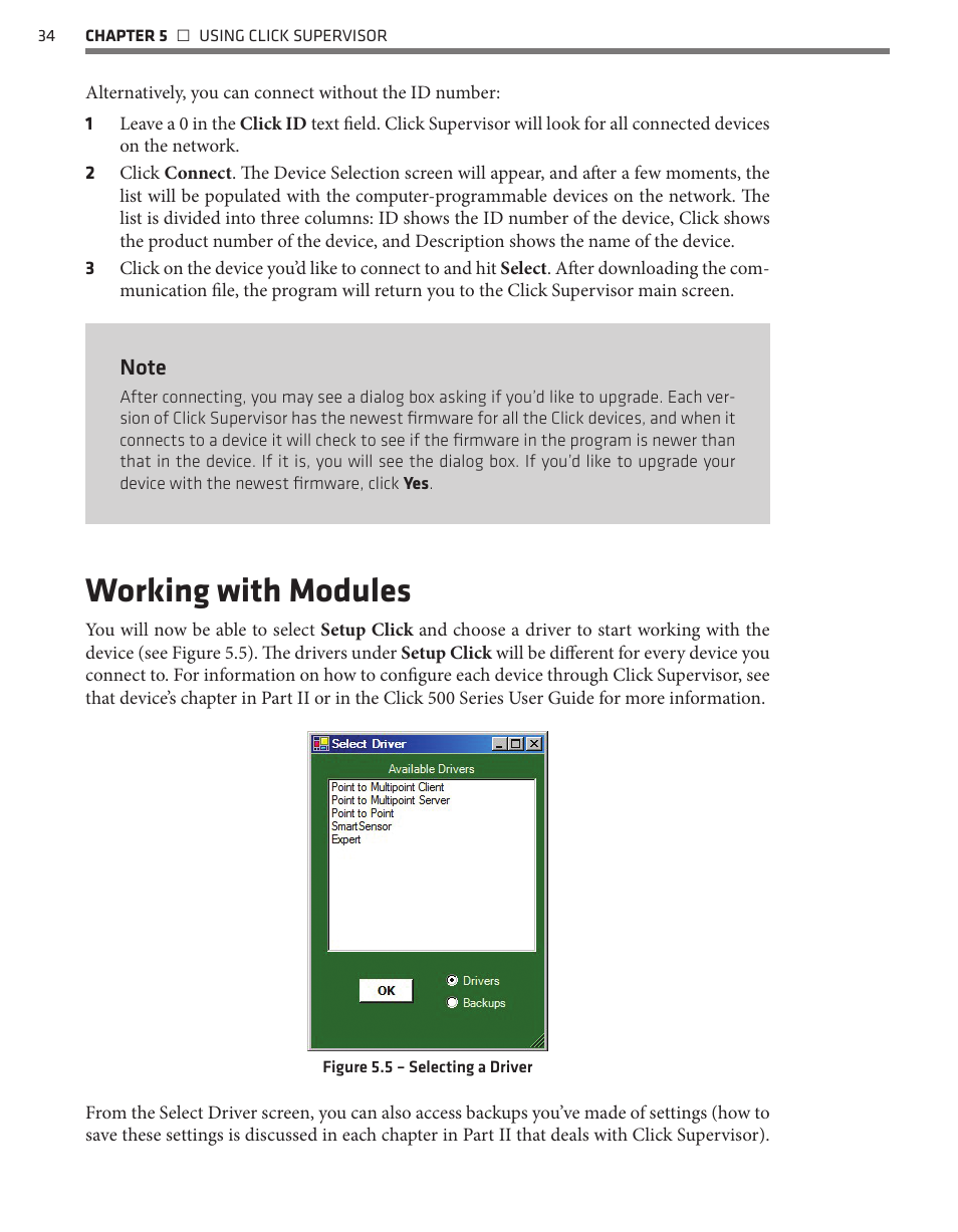 Working with modules | Wavetronix Click 500 (programmable controller) (CLK-500) - User Guide User Manual | Page 35 / 134