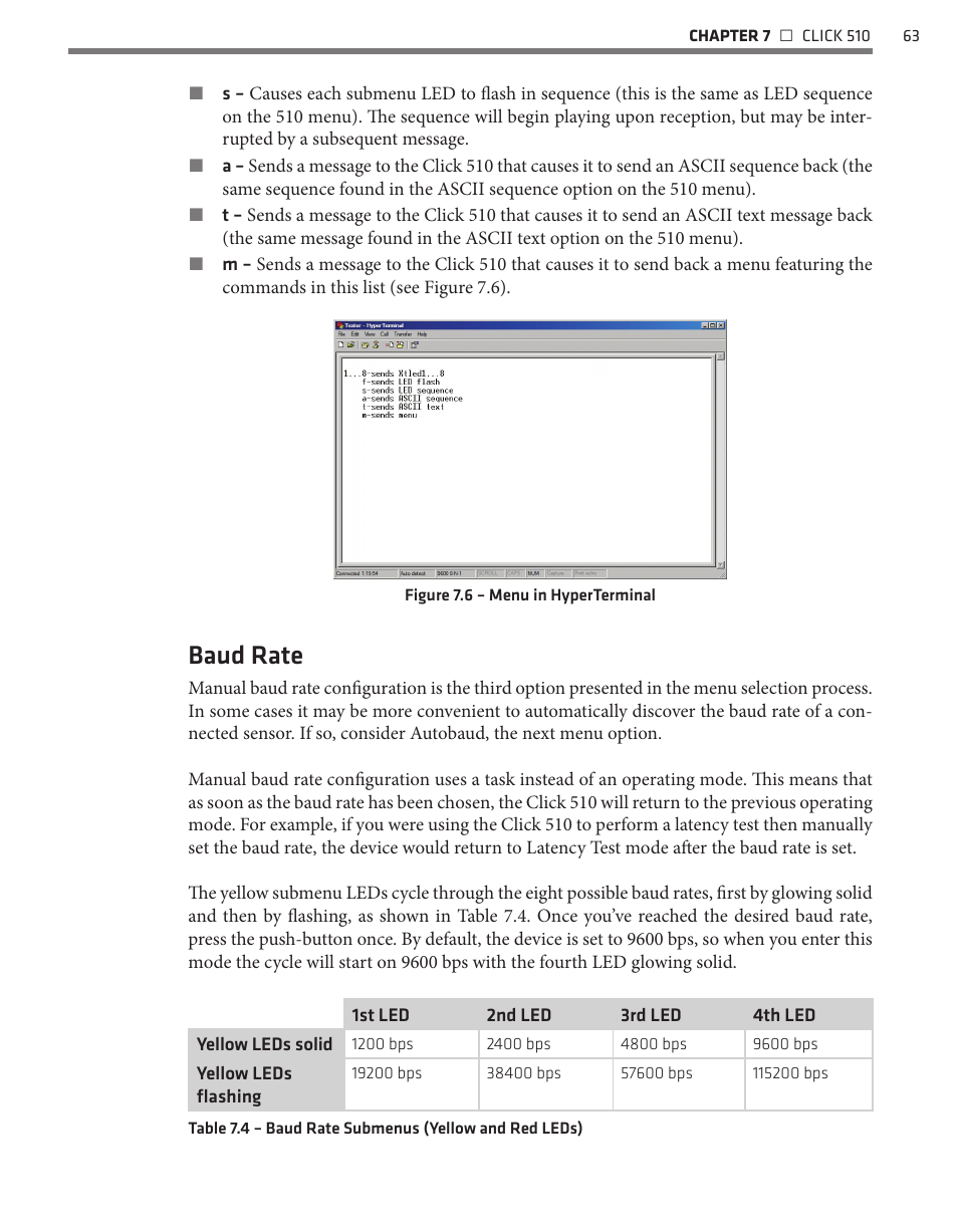 Baud rate | Wavetronix Click 500 (programmable controller) (CLK-500) - User Guide User Manual | Page 64 / 134