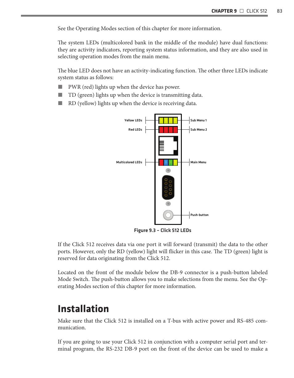 Installation | Wavetronix Click 500 (programmable controller) (CLK-500) - User Guide User Manual | Page 84 / 134