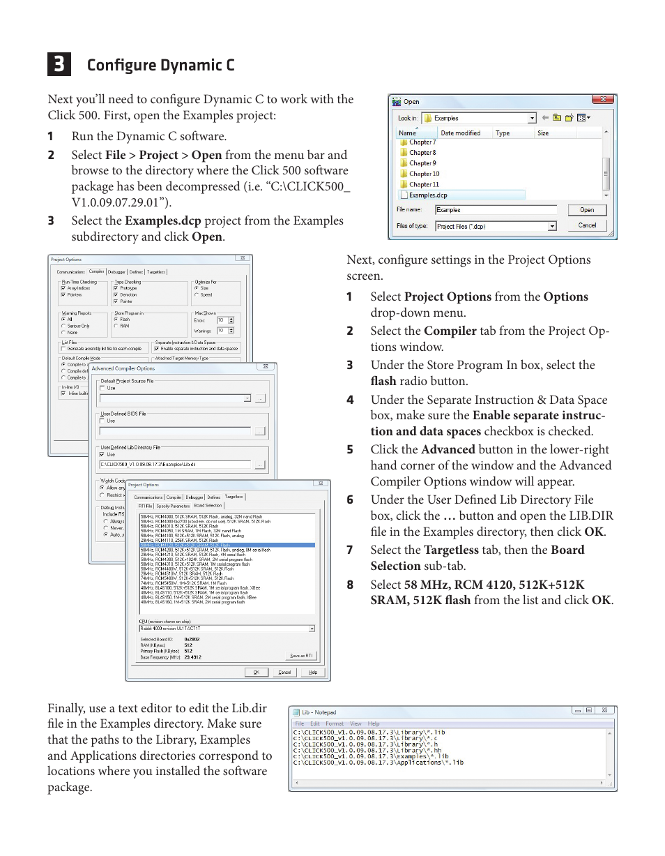Configure dynamic c | Wavetronix Click 500 (programmable controller) (CLK-500) - Quick-reference Guide User Manual | Page 2 / 4