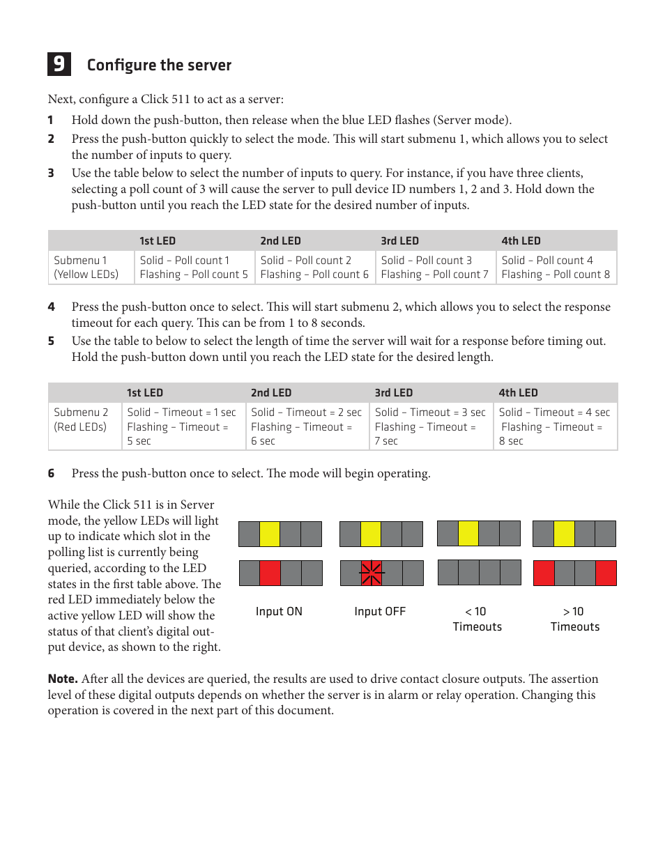 Configure the server | Wavetronix Click 511 (digital I/O repeater) (CLK-511) - Quick-reference Guide User Manual | Page 5 / 6