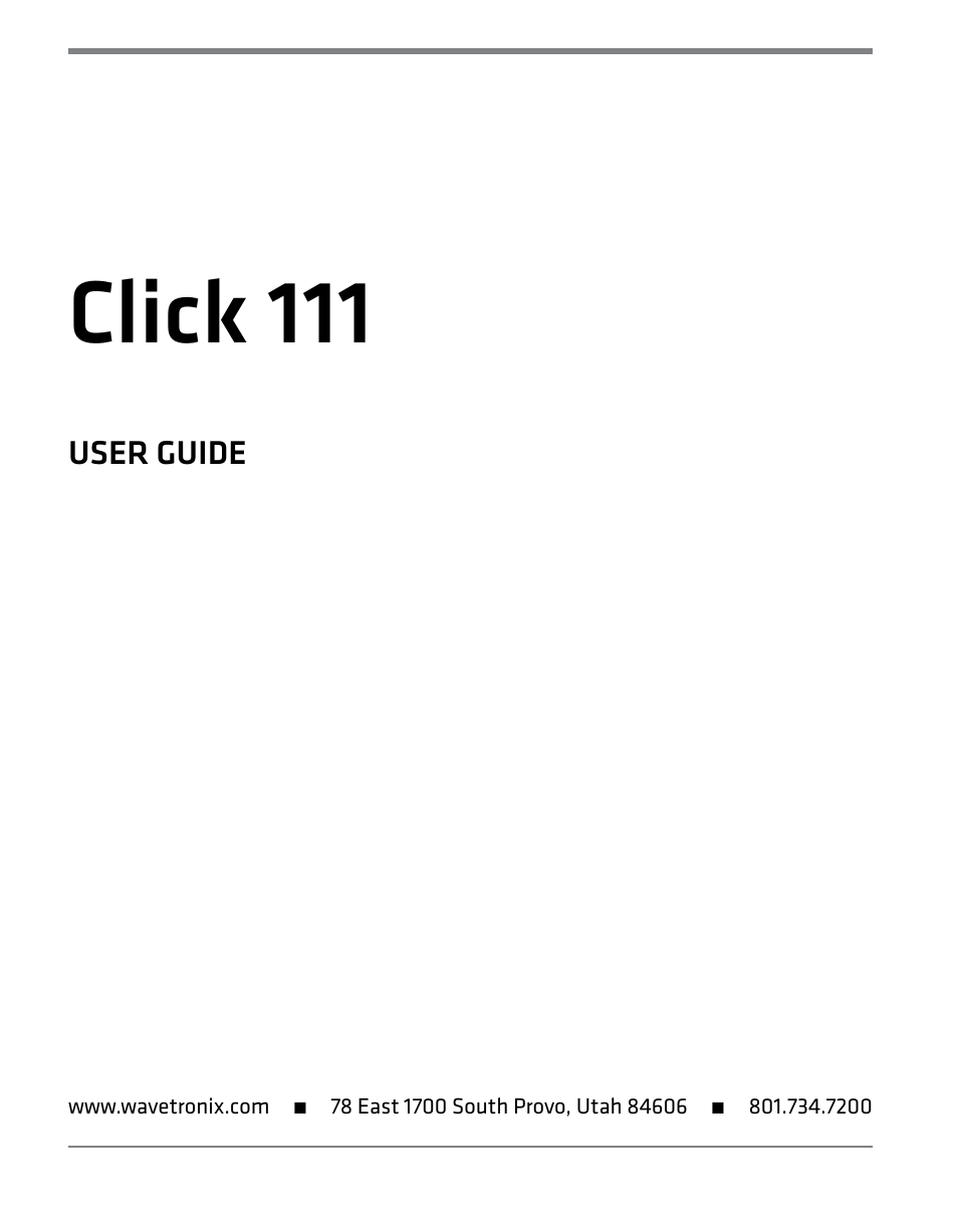 Click 111 | Wavetronix Click 111 (16-channel Contact Closure Eurocard) (CLK-111) - User Guide User Manual | Page 2 / 38