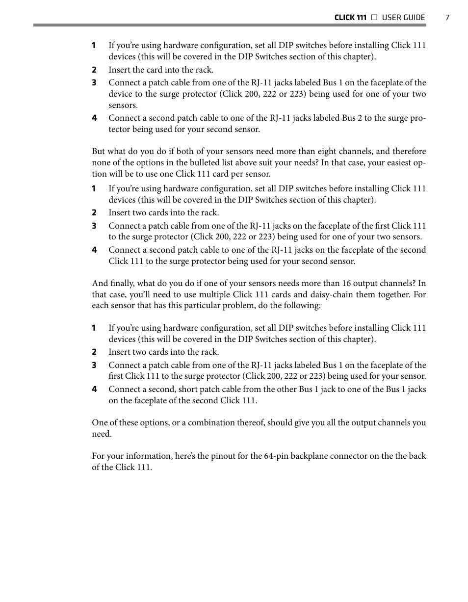 Wavetronix Click 111 (16-channel Contact Closure Eurocard) (CLK-111) - User Guide User Manual | Page 8 / 38