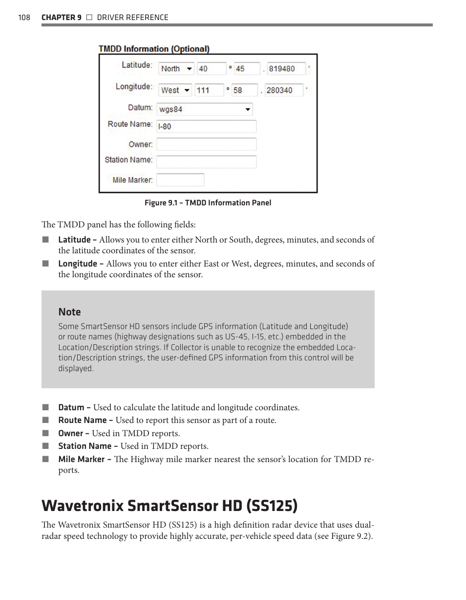 Wavetronix smartsensor hd (ss125) | Wavetronix Command Collector (CMD-DCx) - User Guide User Manual | Page 109 / 117