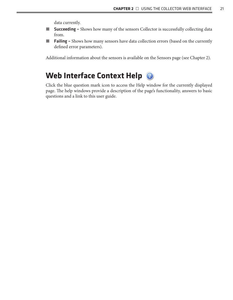 Web interface context help | Wavetronix Command Collector (CMD-DCx) - User Guide User Manual | Page 22 / 117