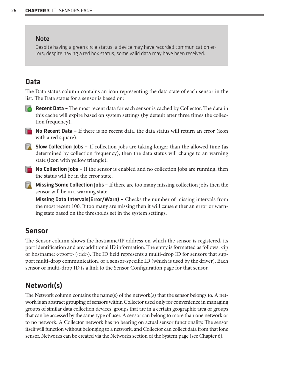 Data, Sensor, Network(s) | Wavetronix Command Collector (CMD-DCx) - User Guide User Manual | Page 27 / 117