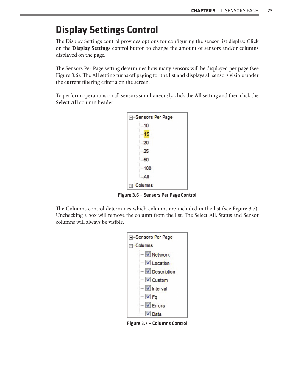 Display settings control | Wavetronix Command Collector (CMD-DCx) - User Guide User Manual | Page 30 / 117