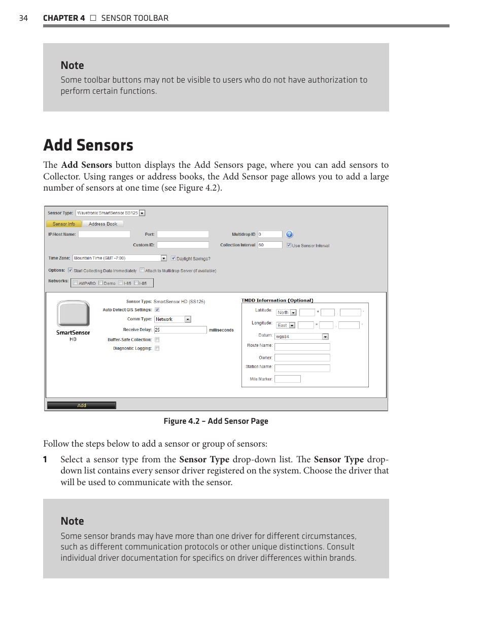 Add sensors | Wavetronix Command Collector (CMD-DCx) - User Guide User Manual | Page 35 / 117