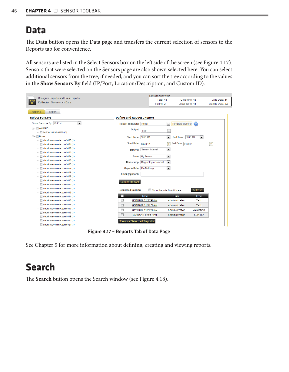 Data, Search | Wavetronix Command Collector (CMD-DCx) - User Guide User Manual | Page 47 / 117