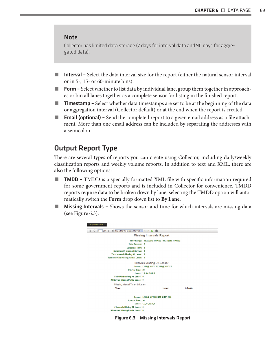 Output report type | Wavetronix Command Collector (CMD-DCx) - User Guide User Manual | Page 70 / 117