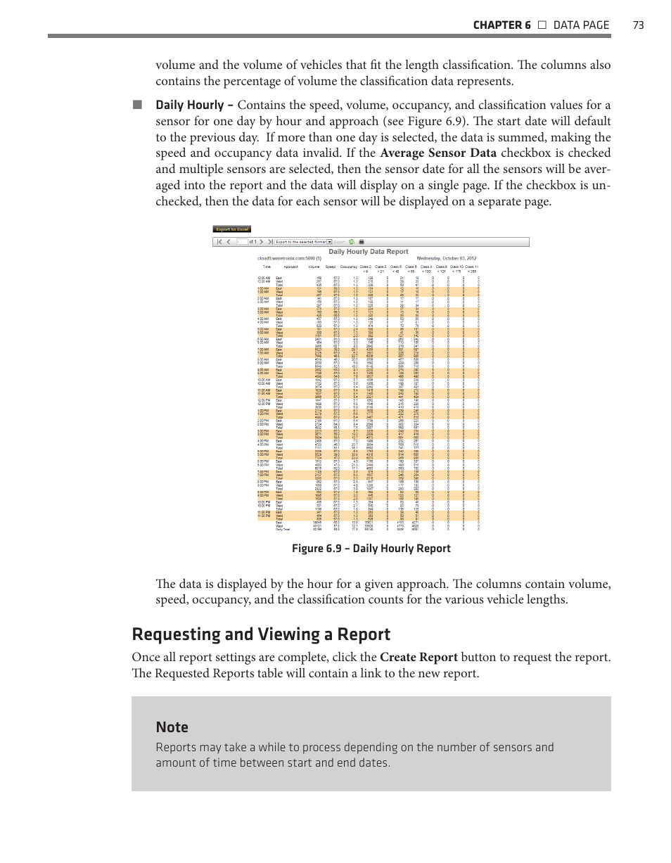 Requesting and viewing a report | Wavetronix Command Collector (CMD-DCx) - User Guide User Manual | Page 74 / 117