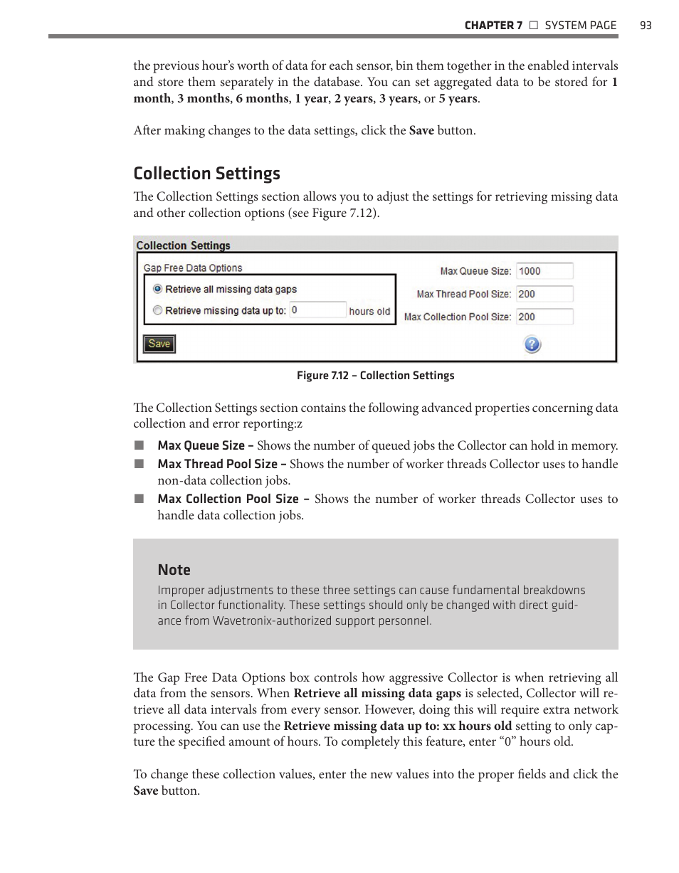 Collection settings | Wavetronix Command Collector (CMD-DCx) - User Guide User Manual | Page 94 / 117