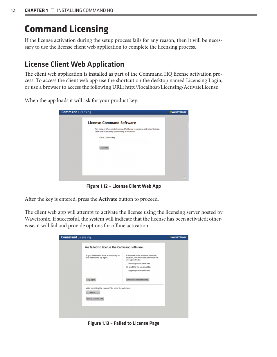 Command licensing, License client web application | Wavetronix Command DataView (CMD-DV) - User Guide User Manual | Page 13 / 106