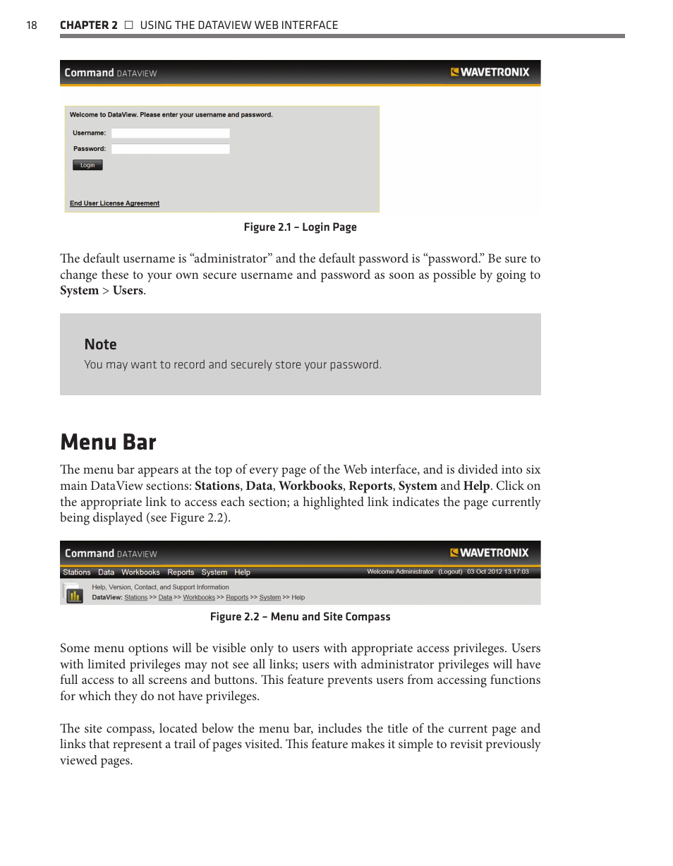 Menu bar | Wavetronix Command DataView (CMD-DV) - User Guide User Manual | Page 19 / 106