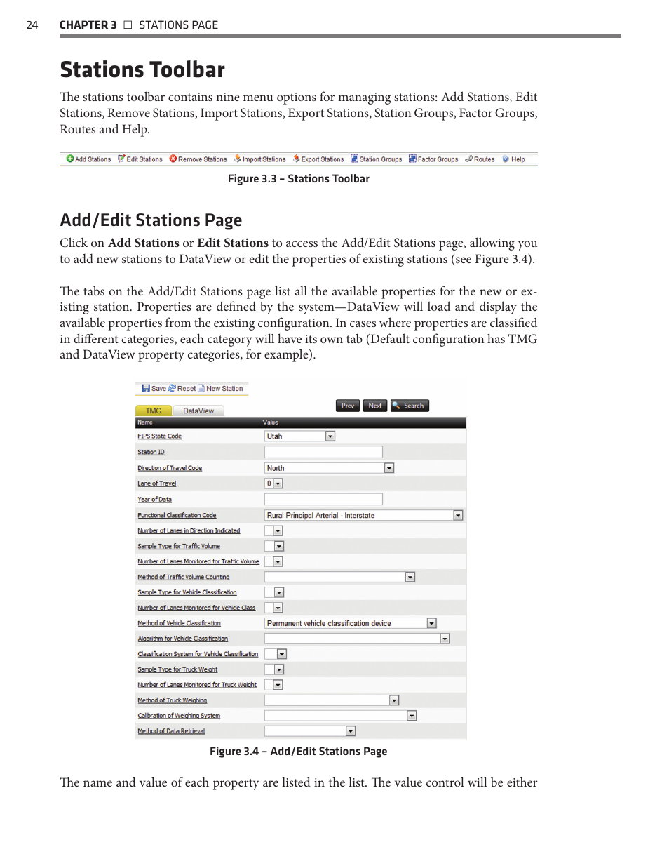 Stations toolbar, Add/edit stations page | Wavetronix Command DataView (CMD-DV) - User Guide User Manual | Page 25 / 106