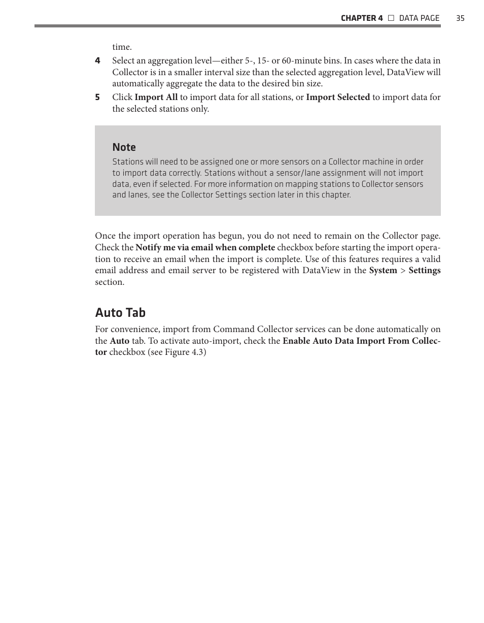 Auto tab | Wavetronix Command DataView (CMD-DV) - User Guide User Manual | Page 36 / 106