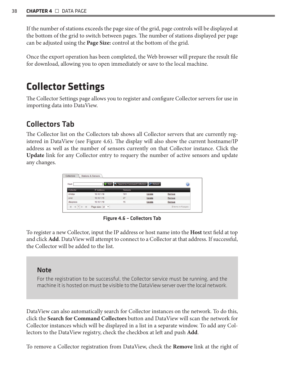 Collector settings, Collectors tab | Wavetronix Command DataView (CMD-DV) - User Guide User Manual | Page 39 / 106
