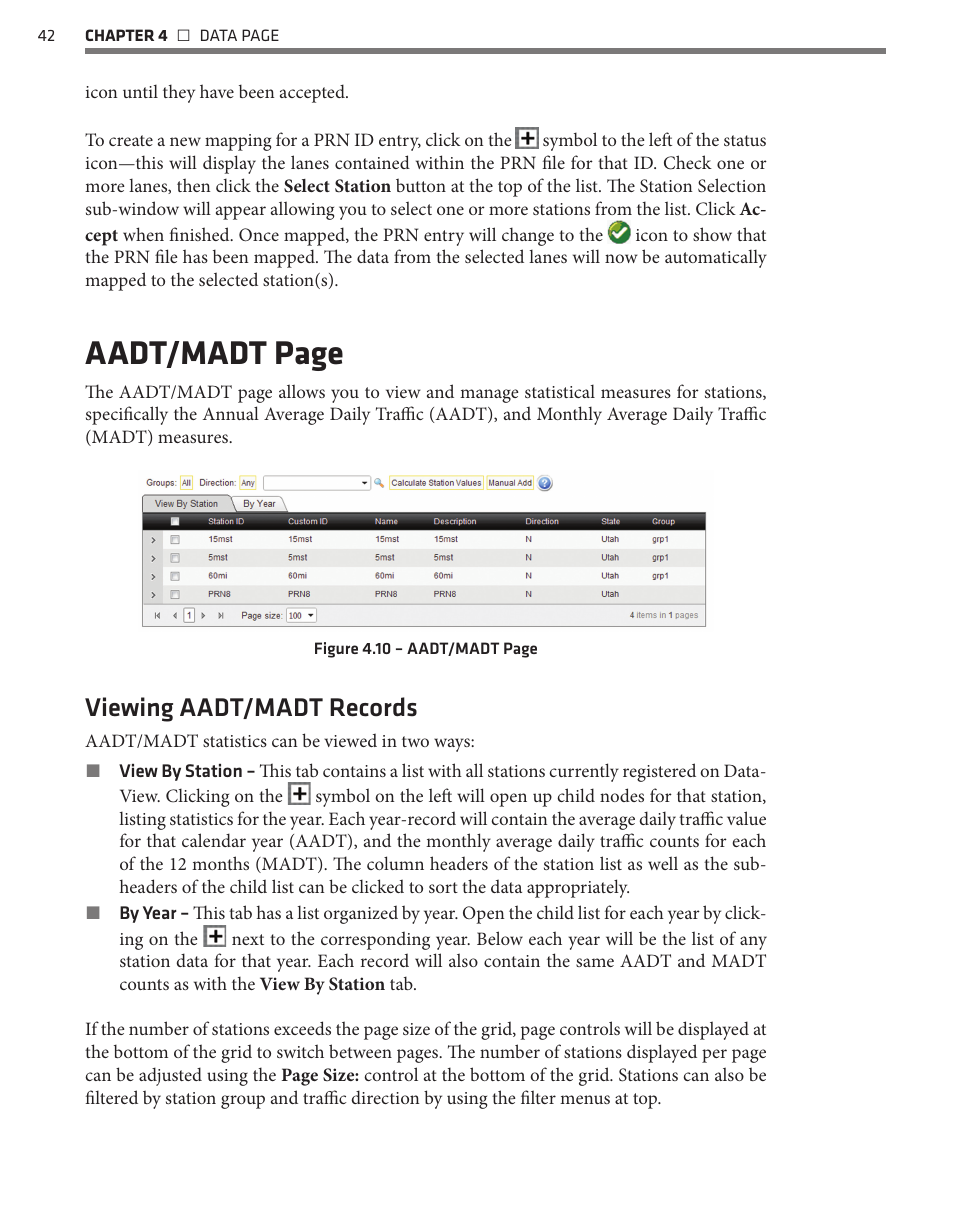 Aadt/madt page, Viewing aadt/madt records | Wavetronix Command DataView (CMD-DV) - User Guide User Manual | Page 43 / 106