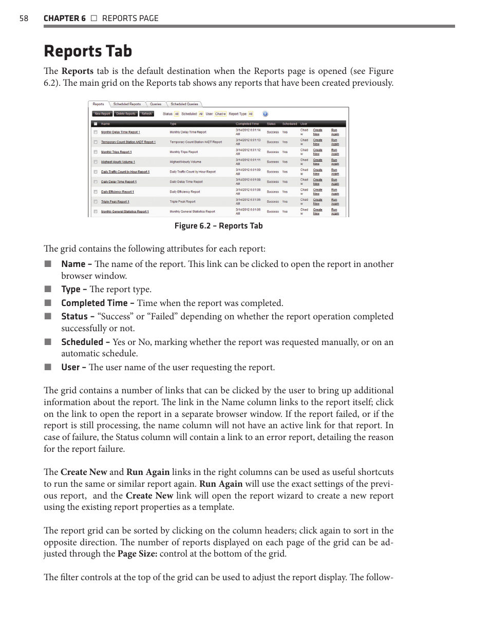 Reports tab | Wavetronix Command DataView (CMD-DV) - User Guide User Manual | Page 59 / 106