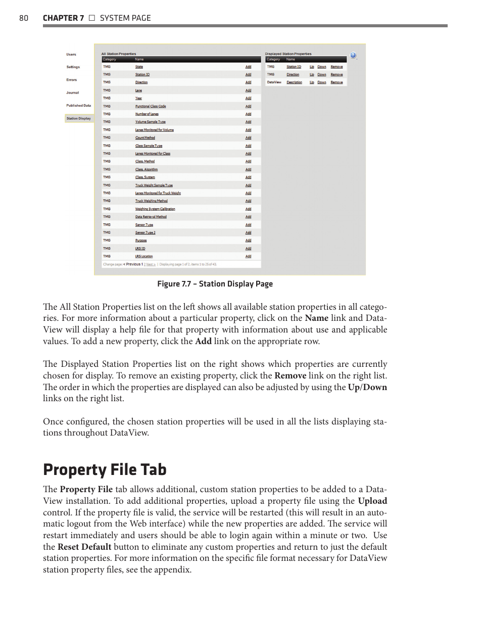 Property file tab | Wavetronix Command DataView (CMD-DV) - User Guide User Manual | Page 81 / 106