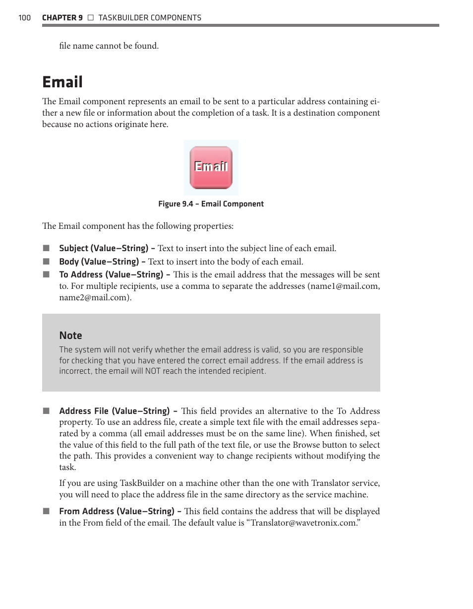 Email | Wavetronix Command Translator (CMD-DT) - User Guide User Manual | Page 101 / 156