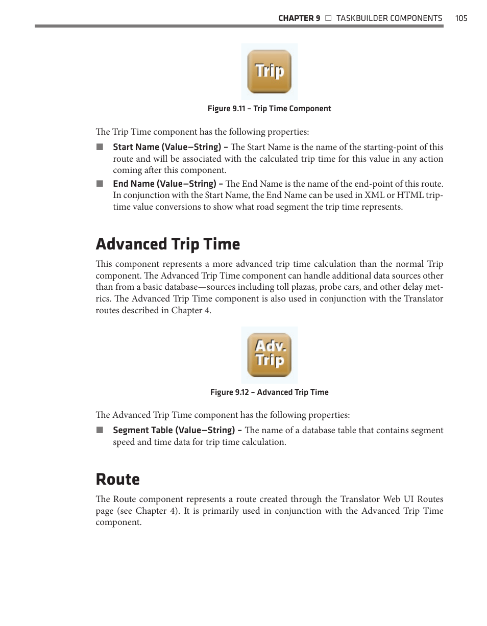 Advanced trip time, Route | Wavetronix Command Translator (CMD-DT) - User Guide User Manual | Page 106 / 156