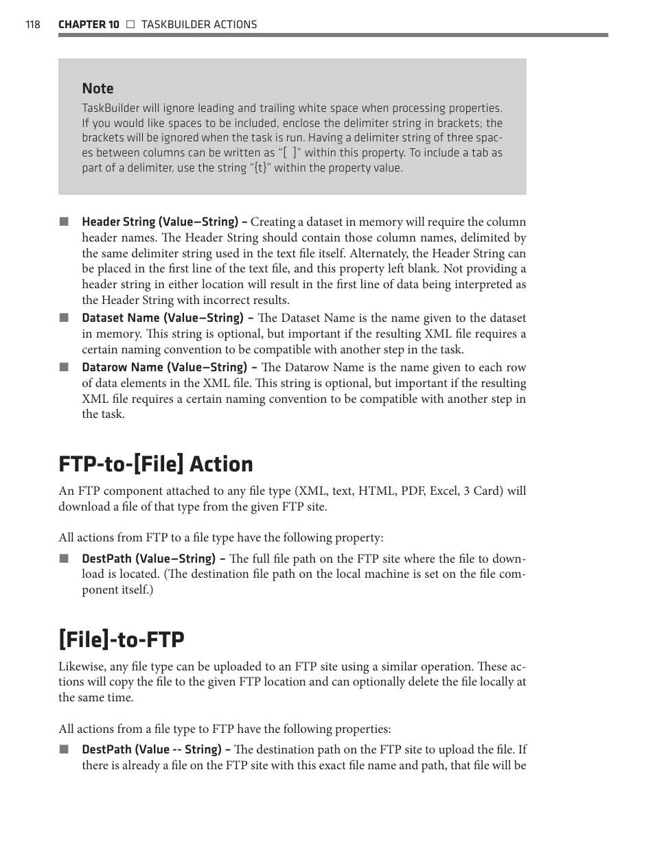 Ftp-to-[file] action, File]-to-ftp | Wavetronix Command Translator (CMD-DT) - User Guide User Manual | Page 119 / 156